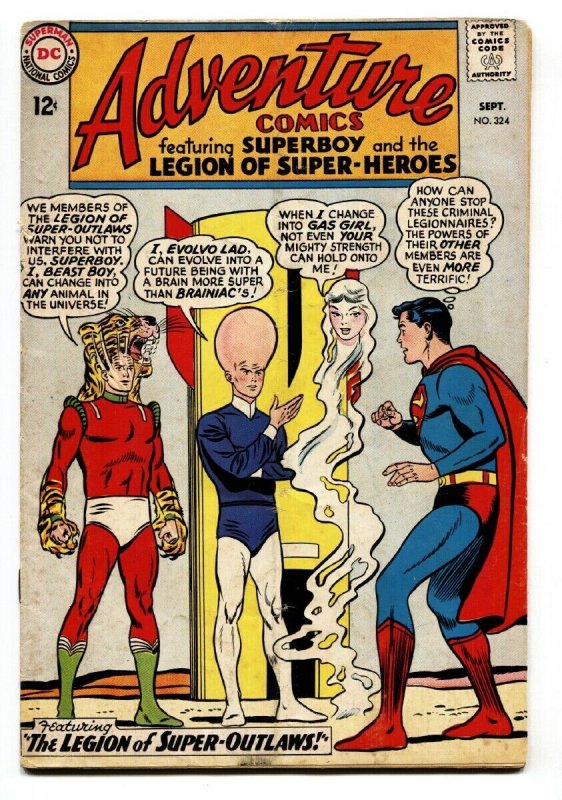 ADVENTURE COMICS #324-comic book SUPERBOY- SUPER-OUTLAWS TIGER