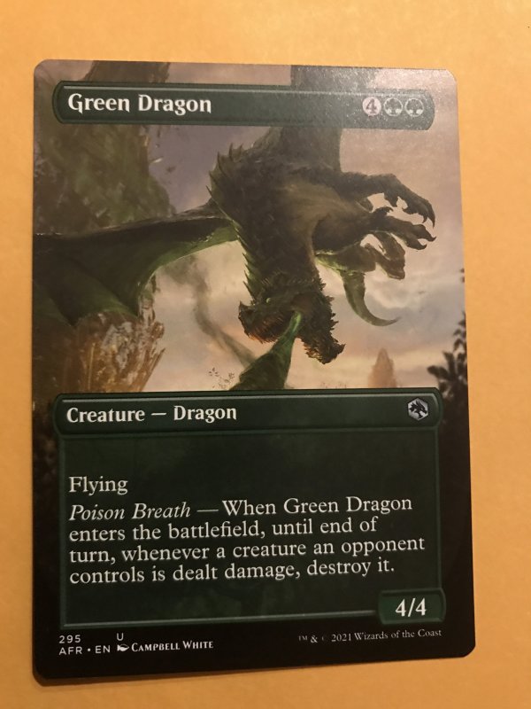 GREEN DRAGON : Magic the Gathering MtG card / Adventures in Forgotten Realms