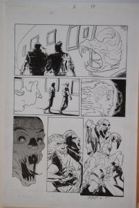 BO HAMPTON original art, ETERNAL WARRIOR #2 pg 17, 22x17, Valiant, Fist & Steel