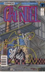 Grendel (2nd Series) #9 (Newsstand) VG ; COMICO | low grade comic Matt Wagner