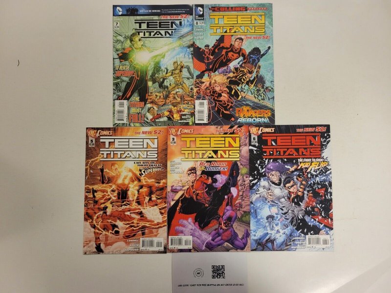 5 Teen Titans DC Comic Books #3 5 6 7 8 New 52 69 TJ19