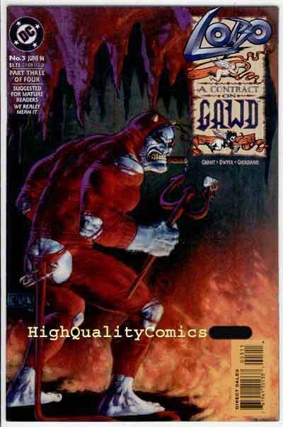 LOBO CONTRACT ON GAWD #3, VF/NM, Alan Grant, Hell vs Heaven, more in store