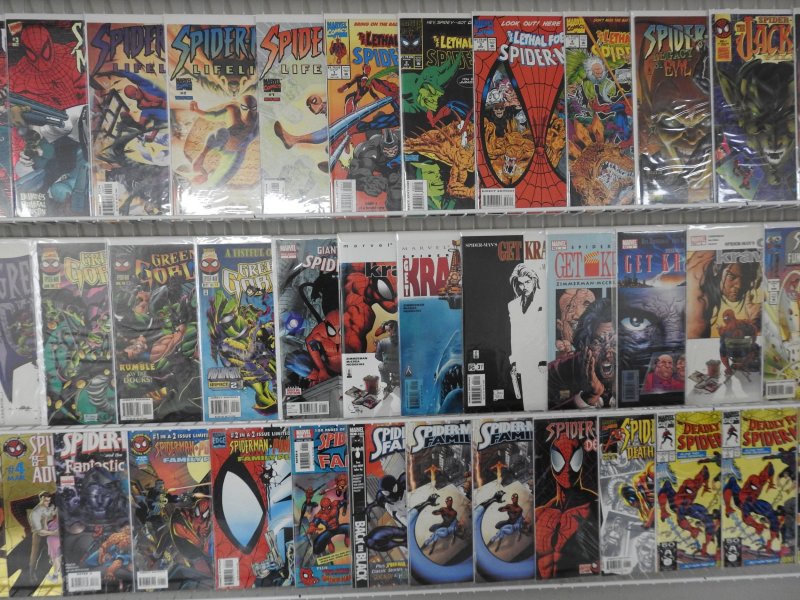 Huge Lot of 130+ Comics W/ ALL SPIDER-MAN COMICS!!! Avg. VF Condition!