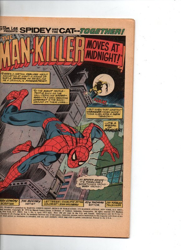 Marvel Team-Up # 8  - Spider-Man - Hellcat Patsy Walker - 1973 - FN