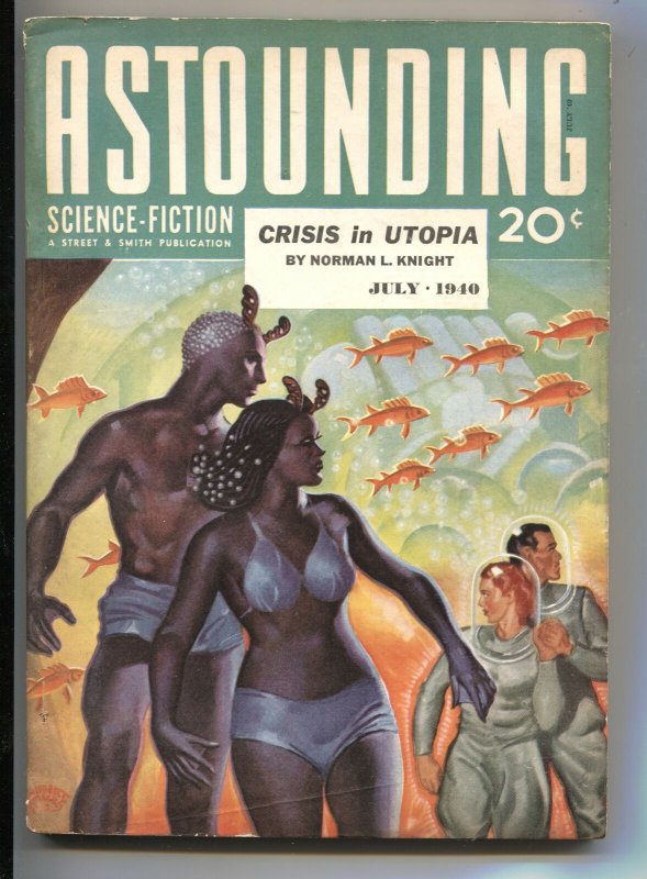 ASTOUNDING SCIENCE-FICTION-JULY 1940-L RON HUBBARD--ROBERT HEINLEIN-PULP