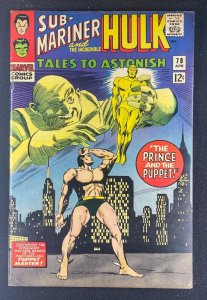 Tales to Astonish (1959) #78 FN/VF (7.0) Sub-Mariner Hulk Puppet Master