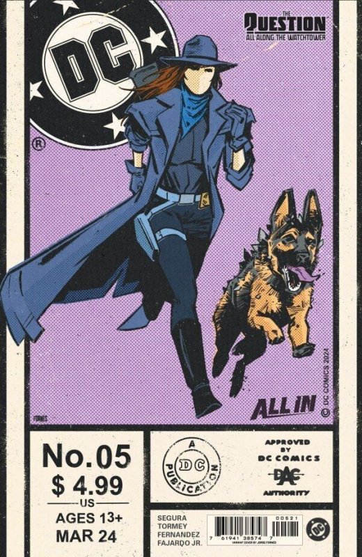 The Question: All Along the Watchtower #5 Cover A, B, or C (Pick a Variant)