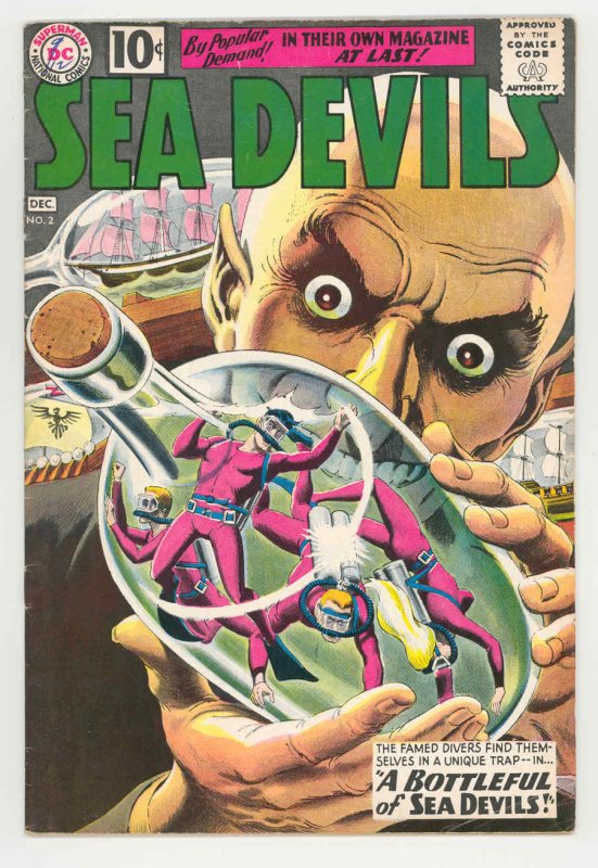 SEA DEVILS #2 GREYTONE COVER .1961. NEAT SCUBA ISSUE NICE FN+ 