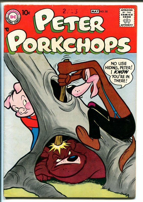 PETER PORKCHOPS #55 1958-DC COMICS-WACKY COVER-SHELDON MAYER ART-fn