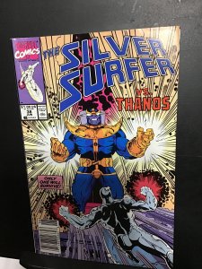 Silver Surfer #38 (1990) High-grade Thanos cover key! NM- Wow!
