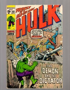 Incredible Hulk # 133 VG Marvel Comic Book Avengers Thor Captain America JK7