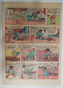 Pogo Sunday Page by Walt Kelly from 12/22/1957  Tabloid Size: 11 x 15 inches