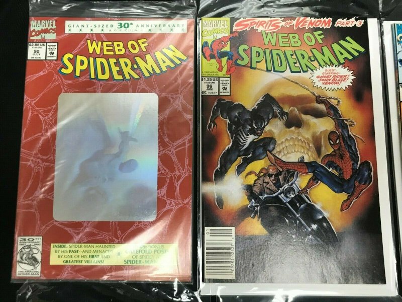 SPIDER-MAN 8PC LOT (NM/VF) VENOM!! HOLOGRAM!! 1993 