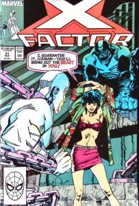 X-FACTOR Comic Issue 31 — Ice Man Infectia — 1988 Marvel Universe F Condition