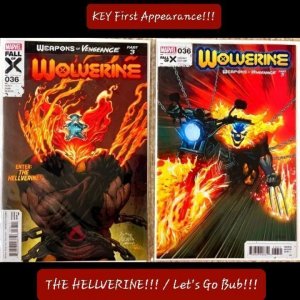 Wolverine #36 (2023) RED-HOT 1st APP of HELLVERINE/2 PK VARIANT/Xmen Ghost Logan