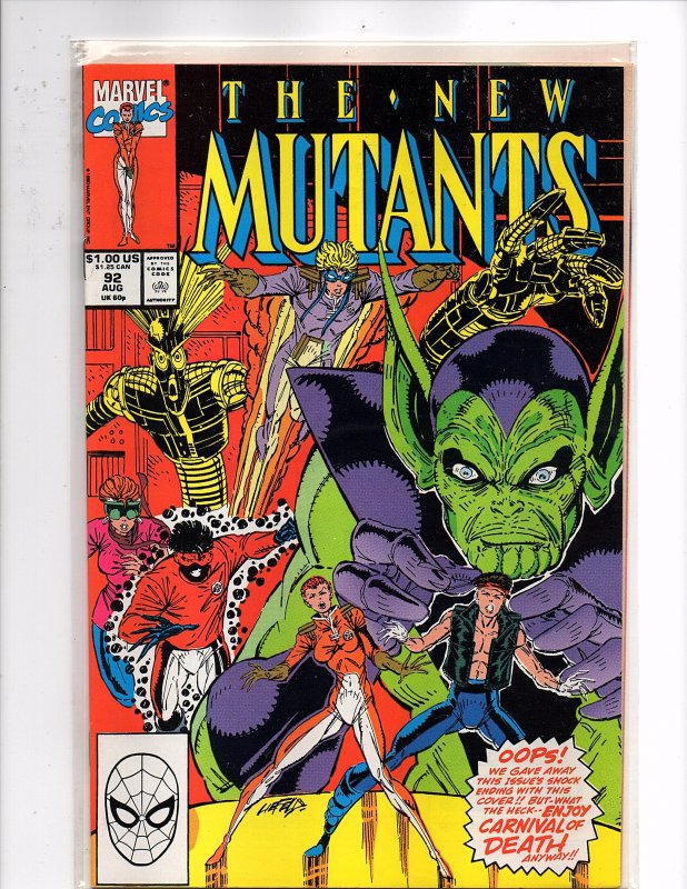 Marvel Comics (1983) New Mutants #92 Liefeld Art Skrulls, Cable, Cannonball