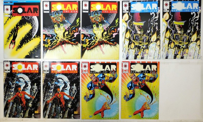 Solar, Man Atom Lot 9 #12, 17 x2, 21 x2, 22 x2, 23 x2 1992 Valiant Comics
