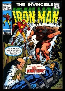 Iron Man #24 1st Appearance Minotaur &  Valire  Johnny Craig  MADAME MASQUE 1970 