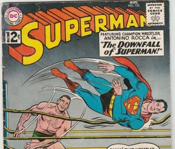 Superman #155 strict VG  4.0  Appearance - Adult Lightning Lad  & Cosmic Boy