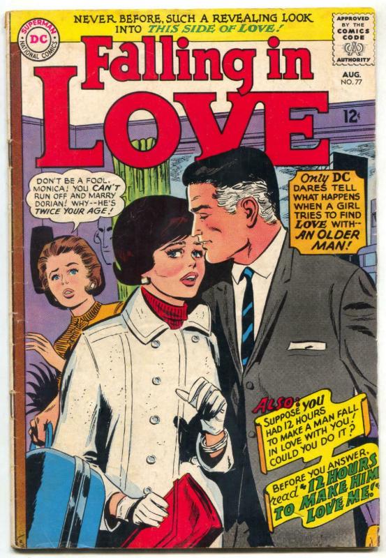 FALLING IN LOVE #77 1964-DC ROMANCE COMICS-Love With An older Man VG