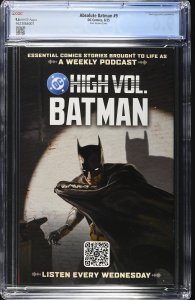 ABSOLUTE BATMAN #9 DC COMICS 2025 TIRSO CONS VARIANT CGC 9.8 NM