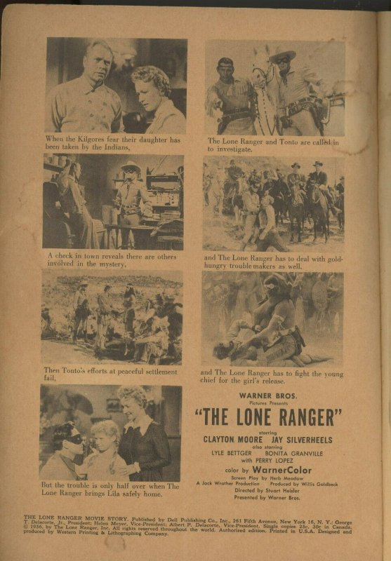 (1956) The Lone Ranger Movie Story: SILVER AGE! GIANT COMIC! (2.5/3.0)