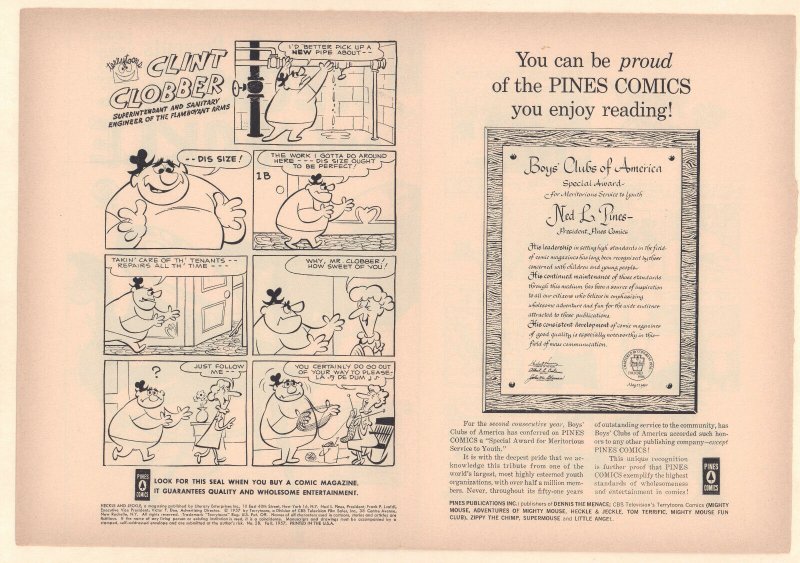 Heckle and Jeckle #28 Unused Comic Book Cover - Pines Comics (Grade 8.5) 1957