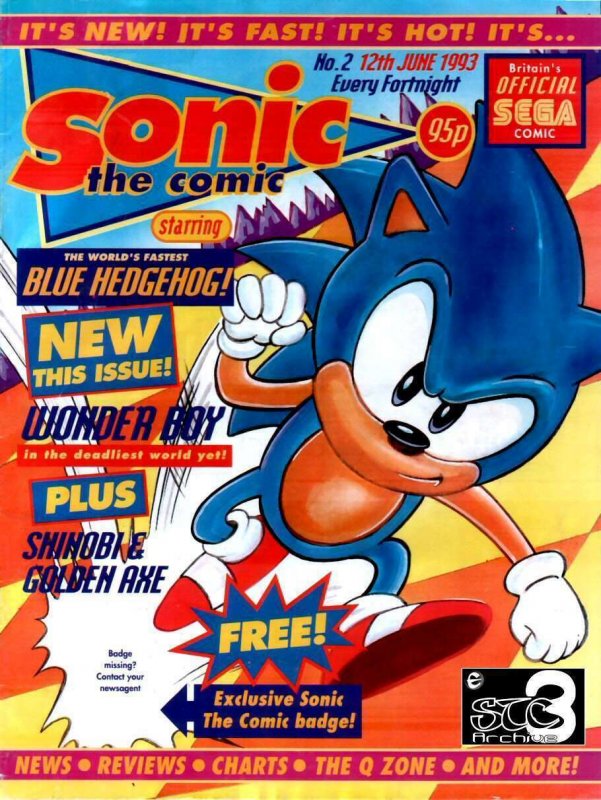 Sonic the Comic #2 GD; Fleetway Quality, low grade - Hedgehog - we combine  ship