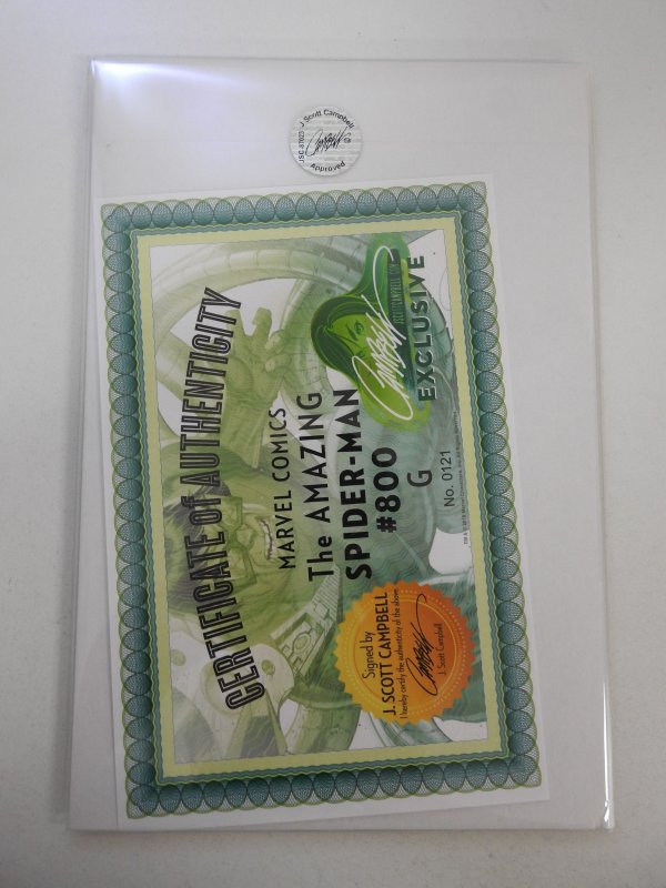 The Amazing Spider-Man #800 Campbell Variant Signed by Campbell Cert sealed!