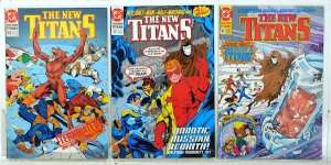 The New Titans Lot of 3 #63, 77, 85 (1990) DC Comics Teen Titans 1st Print