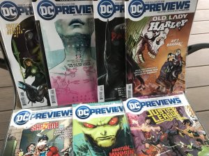 DC Previews #1 - 7 run / set : 2018 series; Seven NM- issues, Batman Laughes