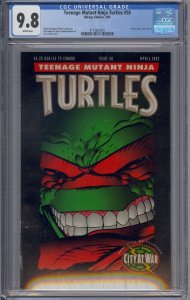 TEENAGE MUTANT NINJA TURTLES #58 CGC 9.8 CITY AT WAR WHITE PAGES