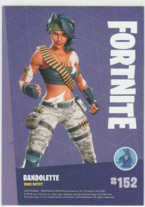 Fortnite Bandolette 152 Rare Outfit Panini 2019 trading card series 1