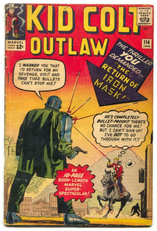 Kid Colt Outlaw #114 1964- Kirby cover- Return of Iron Mask G