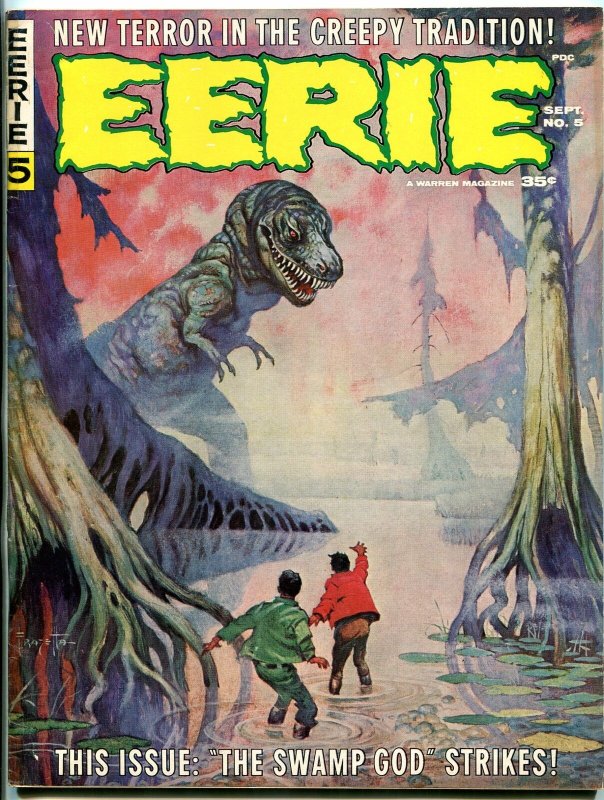 Eerie #5 1966- Frank Frazetta cover-Warren Horror Magazine VG/F