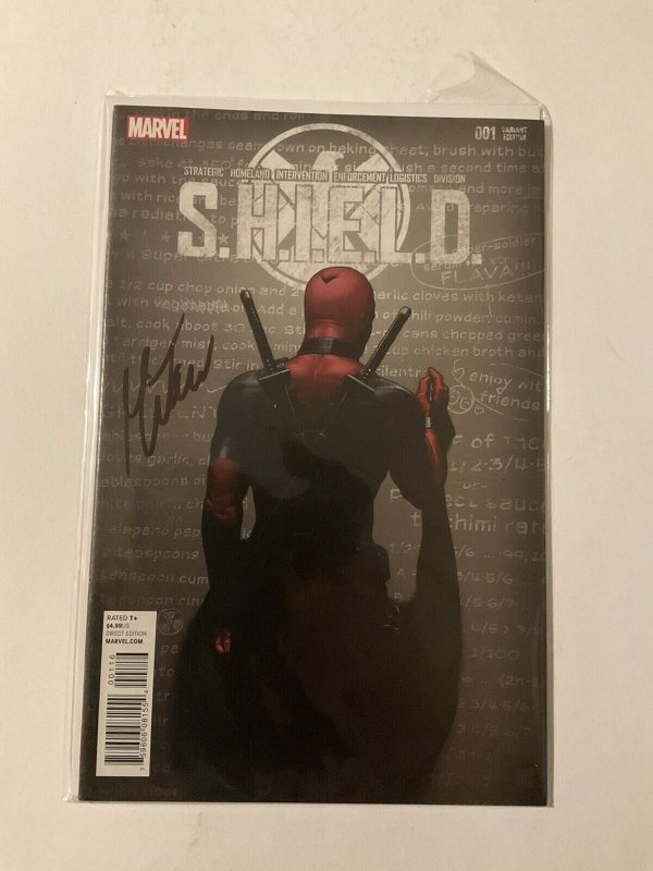 SHIELD 1 Variant Near Mint Nm Signed Mark Waid Marvel