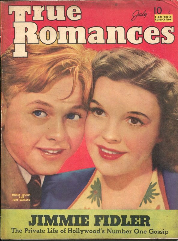 True Romances 7/1940-Mickey Rooney-Judy Garland-exploitation-pulp thrills-FN 