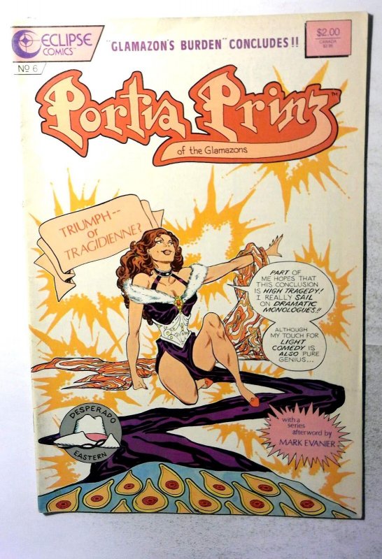 Portia Prinz of the Glamazons #6 (1987) Eclipse Comics 1st Print Comic Book