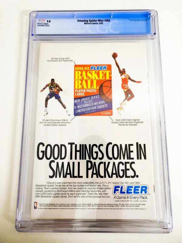 The Amazing Spider-Man #363 (1992) CGC 9.8!