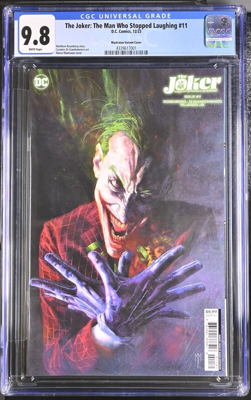 The Joker The Man Who Stopped Laughing 11 CGC 9.8 Mastrazzo Variant DC