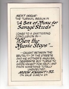 Moon Knight #31 (1983)  Classic Original Series! Bronze MARVEL!   / ID#929