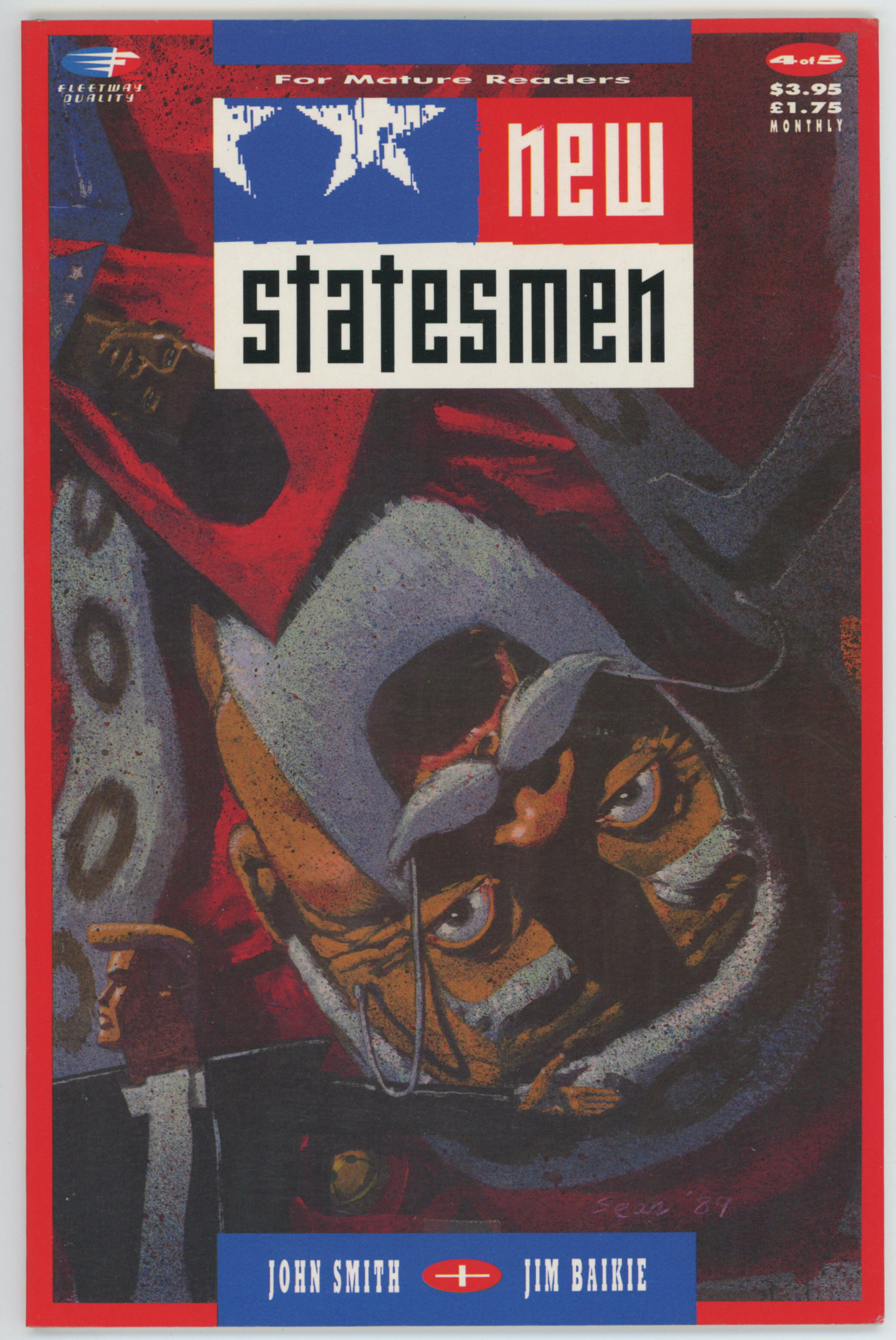 New Statesmen 4 NM 9.2 Copper Age Fleetway Quality 1989 Squarebound