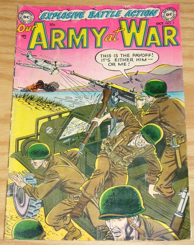 Our Army At War #3 VG october 1952 - golden age dc comics 