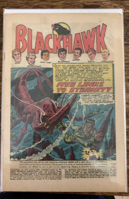Blackhawk #216 *no cover, pages are whole