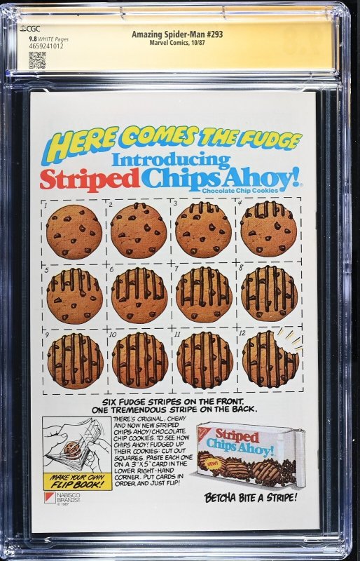 Amazing Spider-man (1987) # 293 (CGC 9.8 SS) Signed Bob Mcleod * marvel Comics