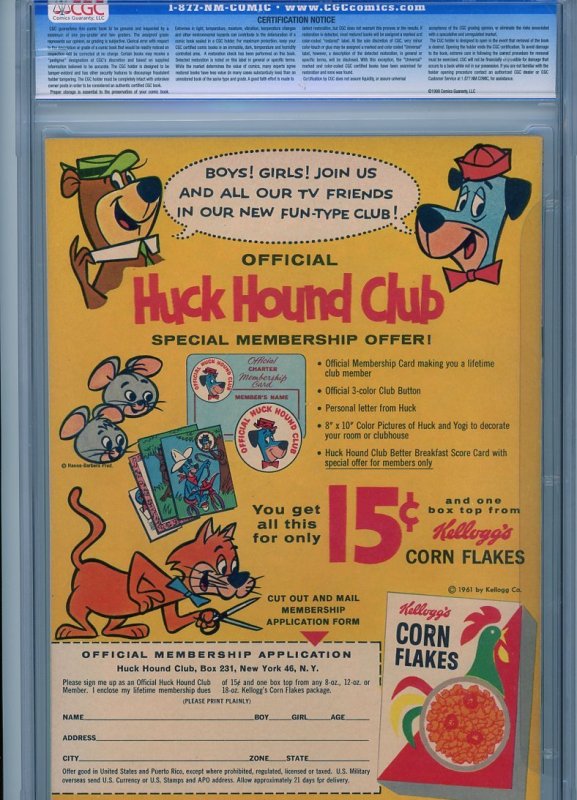 Porky Pig 78  CGC 9.4 from 1961!  File Copy! High Grade Silver!