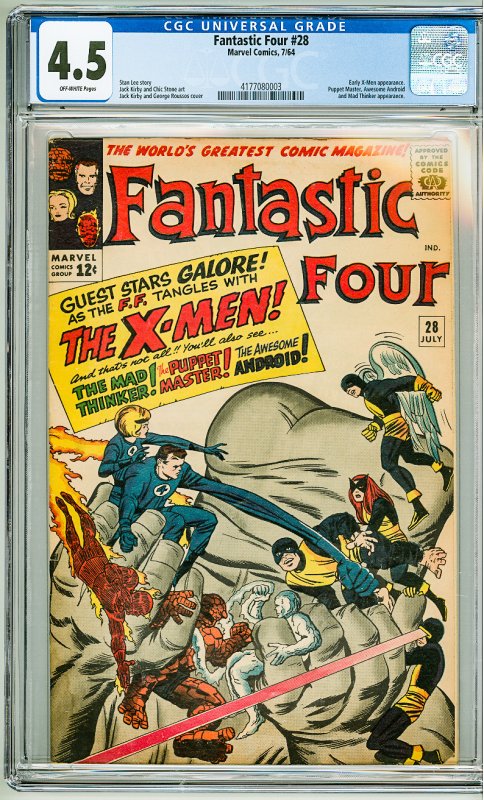 Fantastic Four #28 (1964) CGC 4.5! OW Pages!