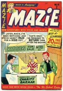 Mazie #10 1953- Harvey Teen Humor- Kissing Booth cover VG