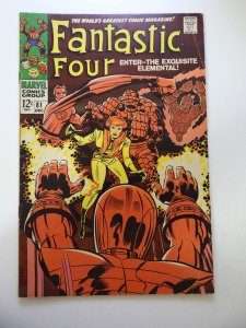 Fantastic Four #81 (1968) VG Condition centerfold detached at one staple