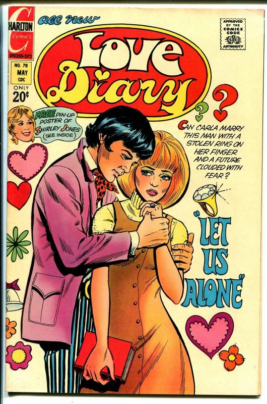 Love Diary #78 1972-Charlton-Shirley Jones pin-up-spicy poses-FN